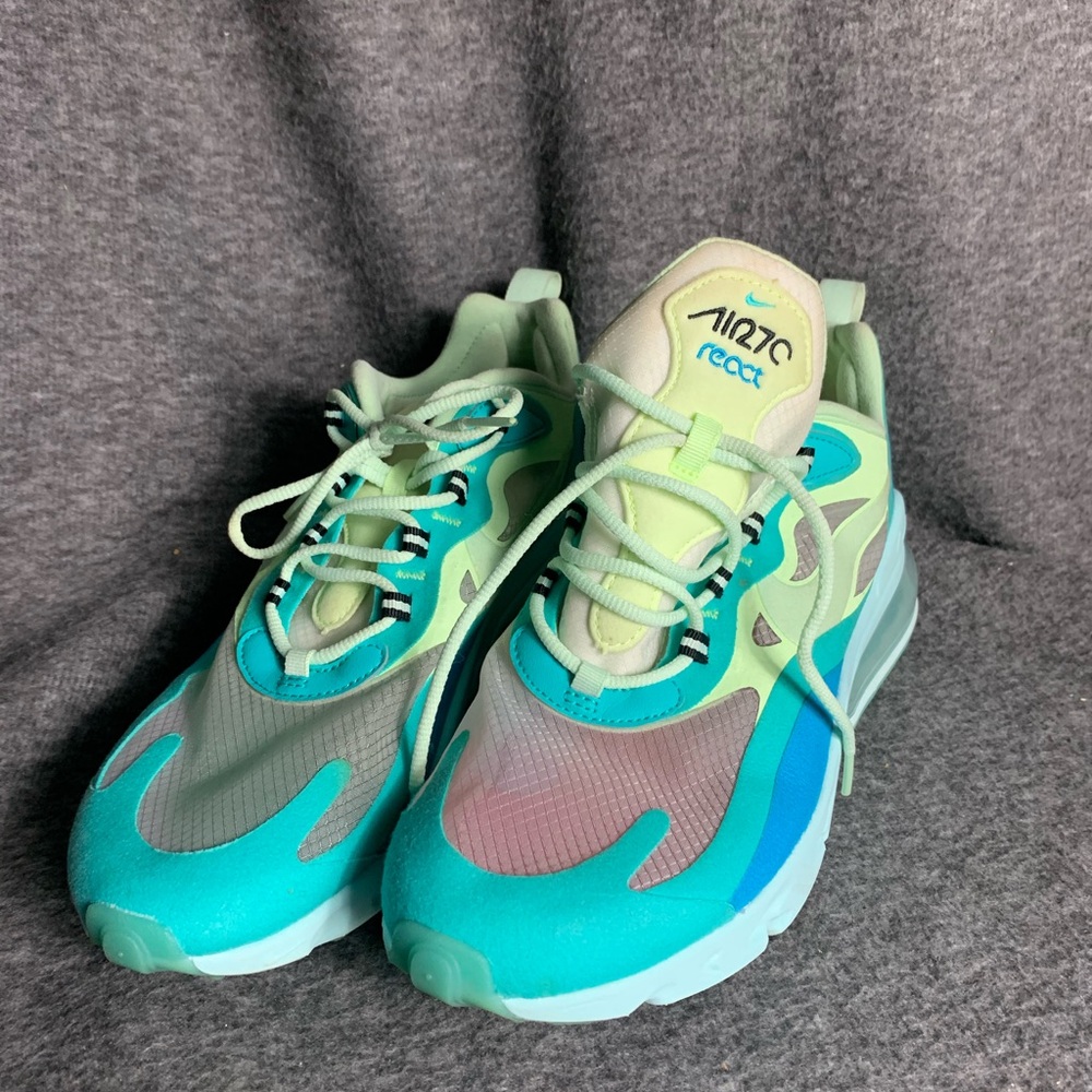 Mens Nike Air Max 270 React Hyper Jade/Running shoe AO4971 301 Size 8.5